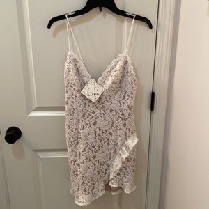 Hello molly white lace mini dress